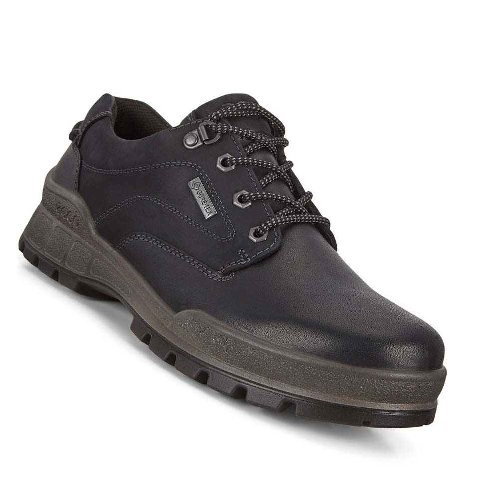 Men's Ecco Track 25 Low Plaintoe Hiking & Trail Black | USA 573SGL